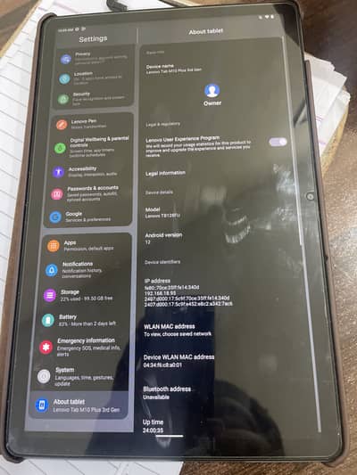 Lenovo Tablet M10 generation 3rd