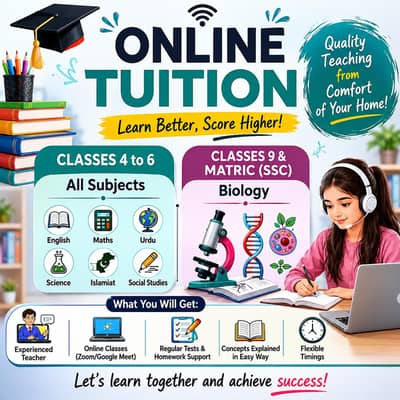 Online Tuition Available