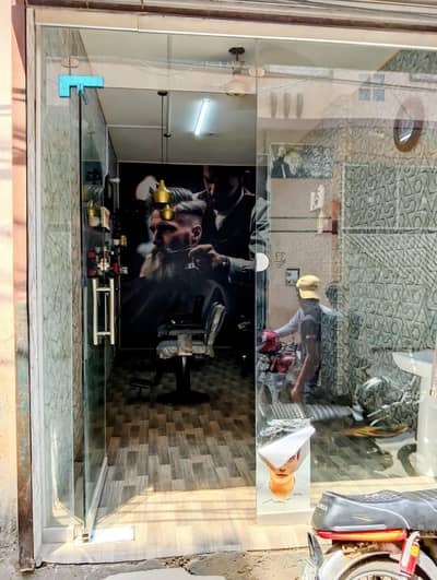 9x9 Ft Tempered Glass Mirror | Salon Barber Shop Front Glass | 12mm
