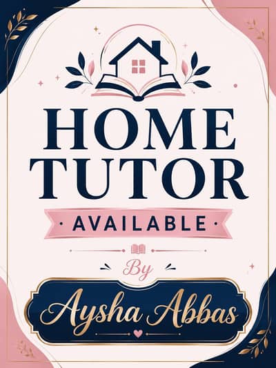 Experienced Home Tutor for Nursery to Class 7 | All Subjects