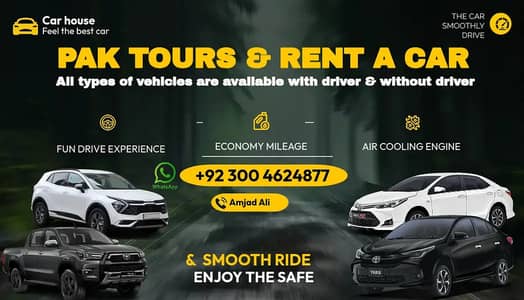 Self Drive without driver for Monthly Grande, Corolla, Kia Sportage