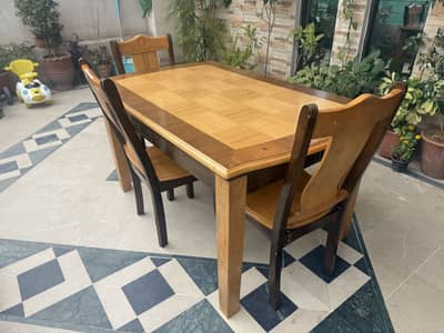 Dining Table With Three Chairs