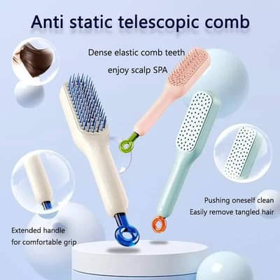 self cleaning hair brush