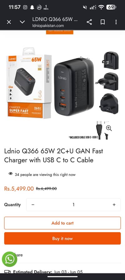65 watt gan charger.