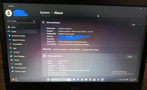 Dell Laptop Core i5 7th Gen | 8GB RAM | Windows 11 Pro