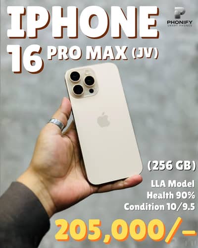 iPhone 16 Pro Max Jv 256gb LLA Model