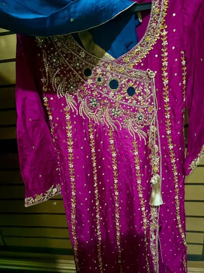 Maxi dress with dubbta trouser
