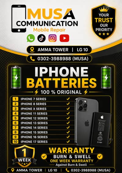 Original  - iPhone, Samsung & Google Pixel Batteries - Available