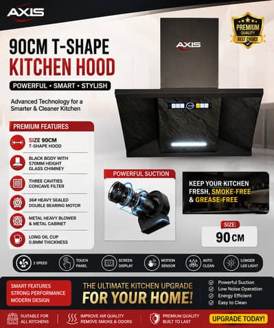 Premium Kitchen Hood | Motion Sensor | Powerful Suction