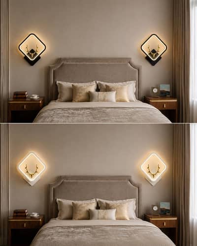 Markhor Black And white wall Lights