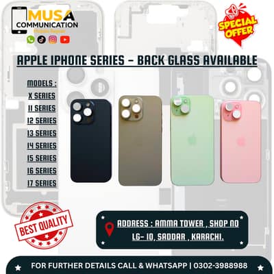 iPhone Back Glass, Housing & LCD Frame Replacement in Karachi