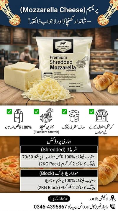 Mozzarella Cheese Premium Quality available for Restaurants and Homes
