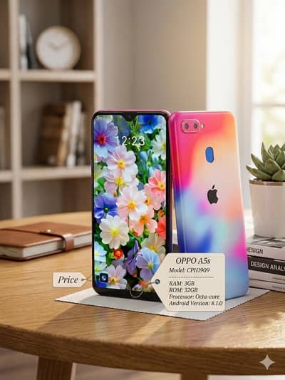 OPPO A5s ram 3 ROM 32 processor octa core android version 8.1. 0