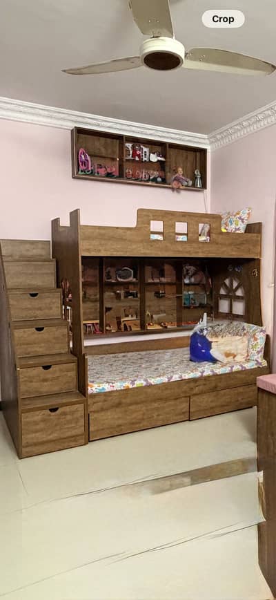 Bunk bed, reading and storage , dressing table and book shelf