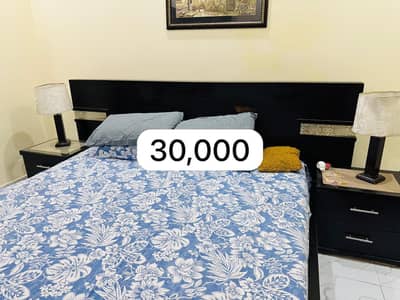 King Size Bed with Side Tables, Cupboard and TV table