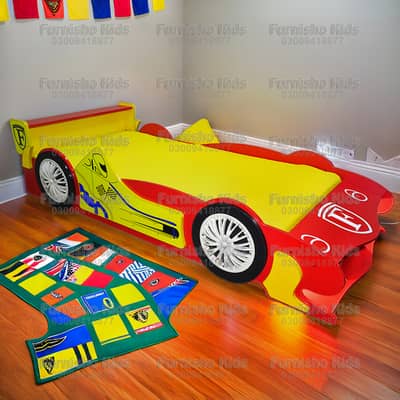KIDS CAR BED | KIDS BEDS | BABY SINGLE BED | CHILDREN BEDS BY FURNIS