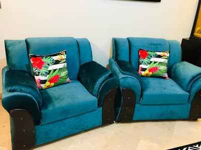 7 Seater Sofa Set (3+2+1+1) – Velvet Fabric