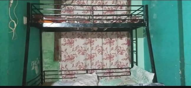 Double bed in iron body