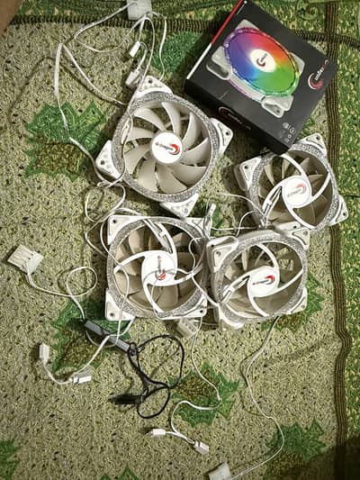 5 ARGB crystal fans with remote control kit boxes
