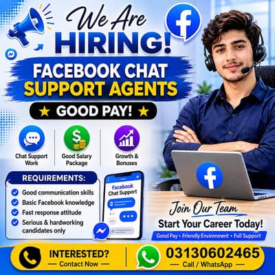 Need Chat Support Agents And online hunters