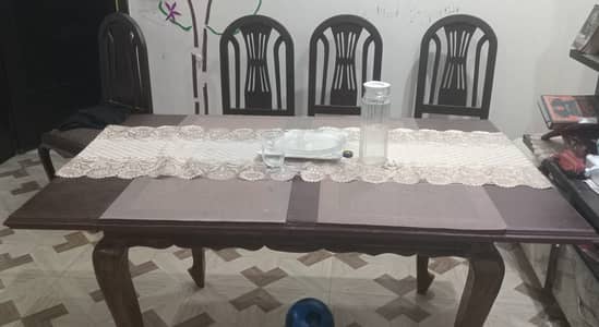 Dining table with 6 chairs for sale