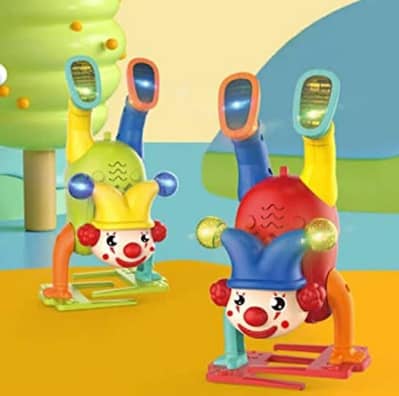 Electric Upside Down Dancing Clown Toy With Lights & Music For Kids