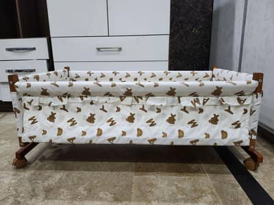 Swing baby cot cradle wooden