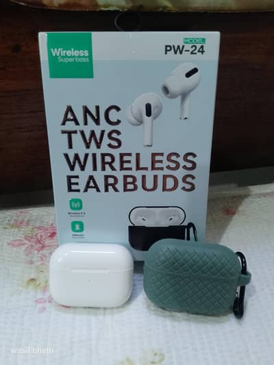 PW-24 ANC TWS Wireless Earbuds (Urgent Sale) with Box & Case