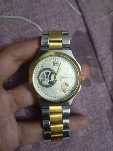 Wrist Watch with Waterproof Back