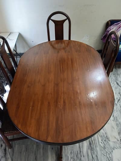 solid wood 6 chairs and dining table