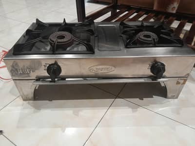 Yashica Gas Stove Two Burner Full Steel Condition 10 out 10