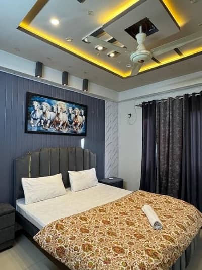 Per day and weekly basis, One bedroom fully furnished luxury apartments available for rent in Gulberg Greens Islamabad.