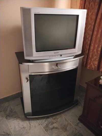 Samsung CRT TV Plano Series with TV Trolley