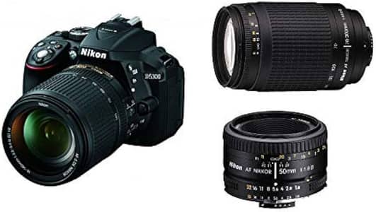 Nikon D5300 DSLR camera with 2 lens
