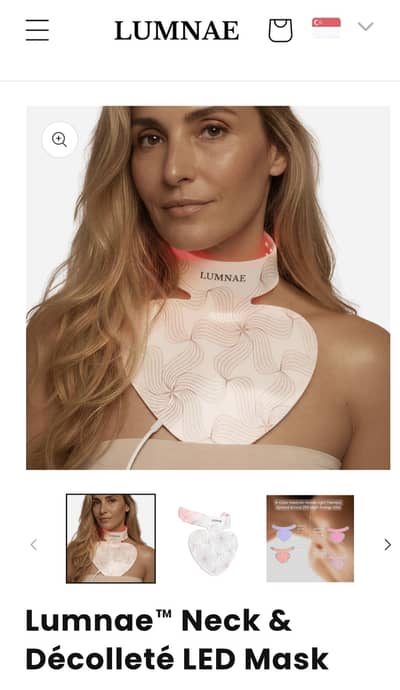 Lumnae LED neck mask. clinical grade.
