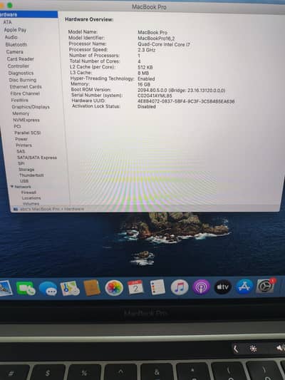Apple MacBook Pro 13.3inch (2020) – Core i7 16/512