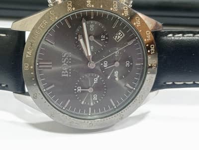 Hugo Boss chronograph watch for men Silver dial color