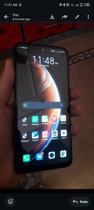 Infinix Zero X Pro box available condition 10by 10