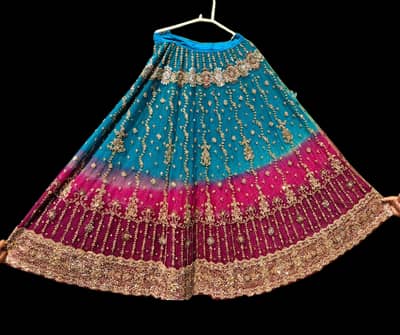 Designer Style Heavy Mehndi / Valima Lehenga Choli - Worn Once