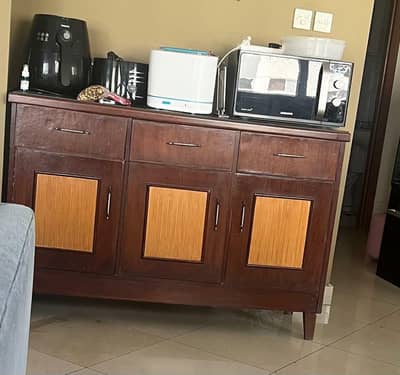 wooden buffet table