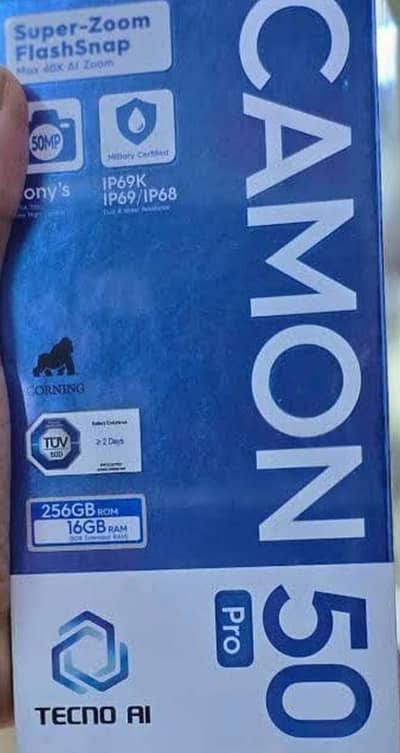Tecno camon 50 pro box pack