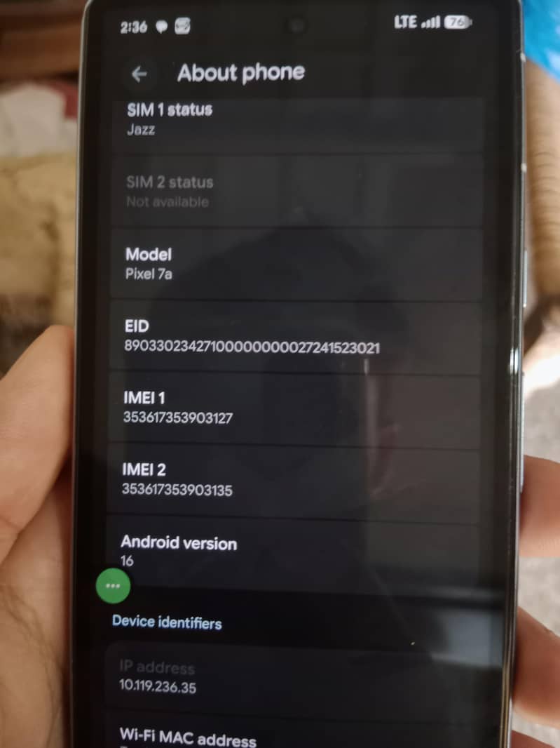 Google Pixel 7a 8