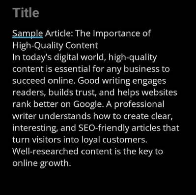 Professional Content Writer Available For Remote Work