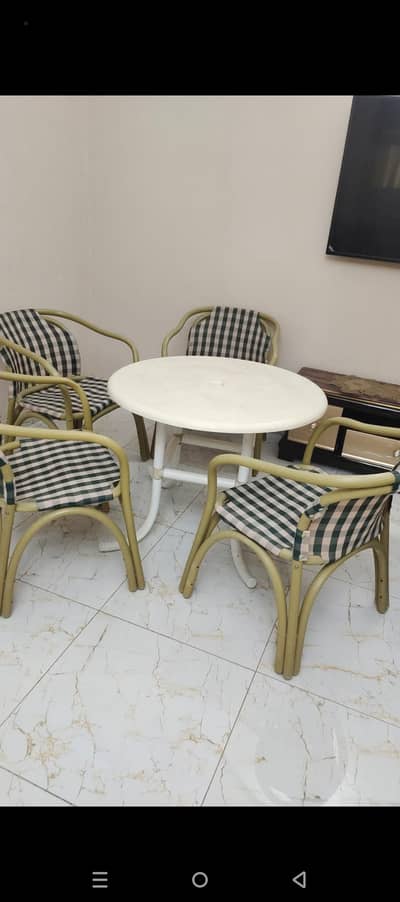 chair and table