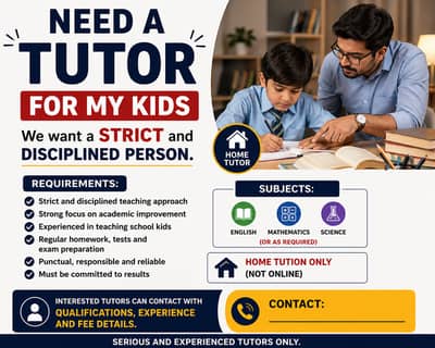 Need a Tutor for My Kids