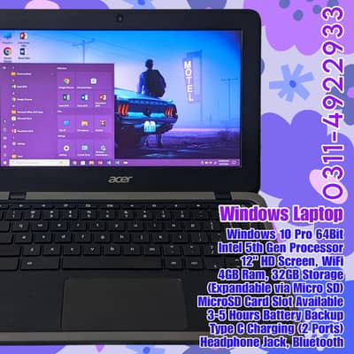 Handy Durable Windows Laptop | 5 Hours Battery Backup