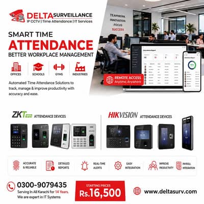 Time Attendance Machine With mobile access installation in Karachi