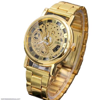 Luxury Gold Skeleton Watch - COD Burewala - Rs 1099