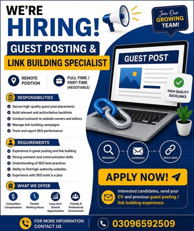  Remote Position  Full-Time / Part-Time (Negotia