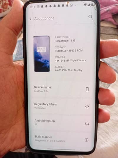 One Plus 7pro orignal 8 256 PUBG 90 fps  Pta exchange possible